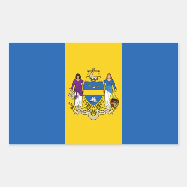 Sticker Rectangulaire Drapeau FOUR Philadelphie (Devant)