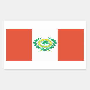 Sticker Rectangulaire Drapeau FOUR Raleigh, Caroline du Nord