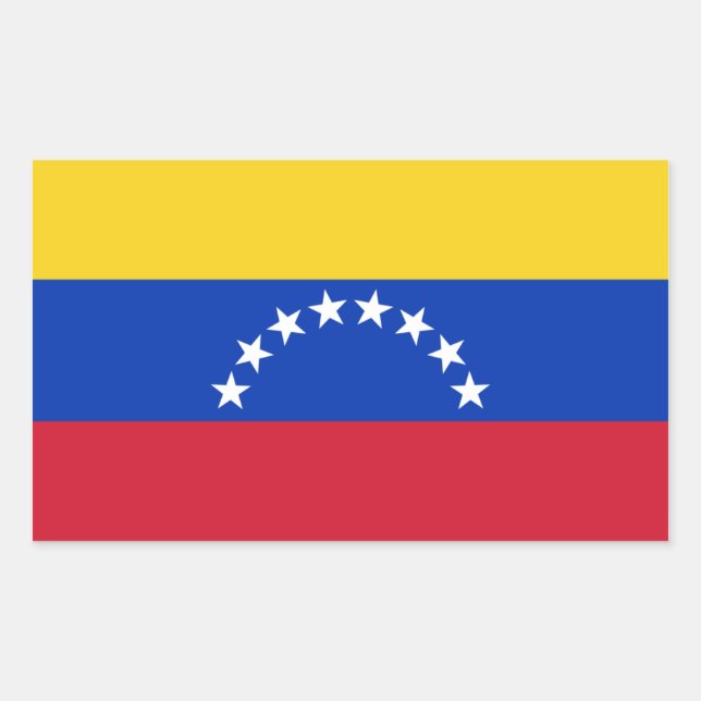 Sticker Rectangulaire Drapeau FOUR Venezuela (Devant)