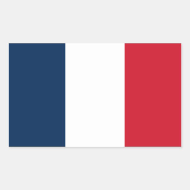 Sticker Rectangulaire Drapeau français (Devant)