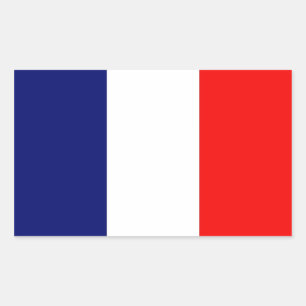 Sticker Rectangulaire Drapeau français