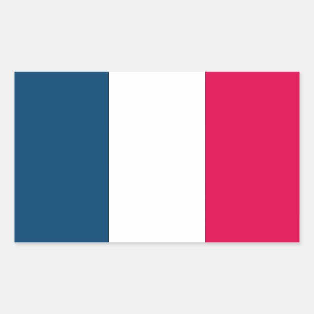 Sticker Rectangulaire Drapeau français (Devant)