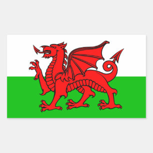 Sticker Rectangulaire Drapeau gallois