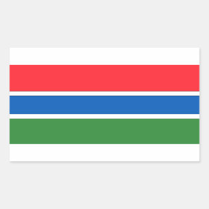 Sticker Rectangulaire Drapeau Gambie
