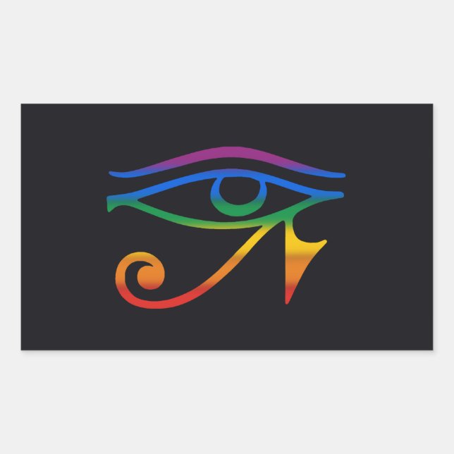 Sticker Rectangulaire Drapeau Gay Goth Pride (Devant)