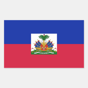 Sticker Rectangulaire Drapeau Haïti