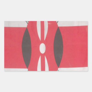 Sticker Rectangulaire Drapeau Harambe vintage Kenya