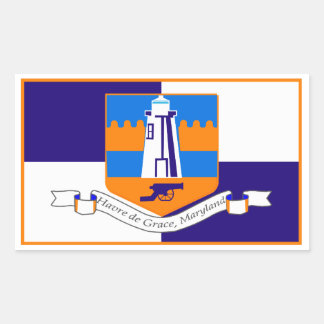 Sticker Rectangulaire Drapeau Havre de Grace, Maryland