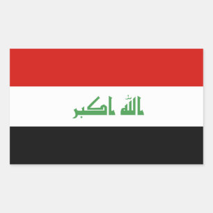 Sticker Rectangulaire Drapeau irakien