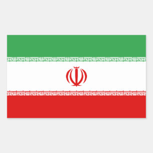 Sticker Rectangulaire Drapeau Iran