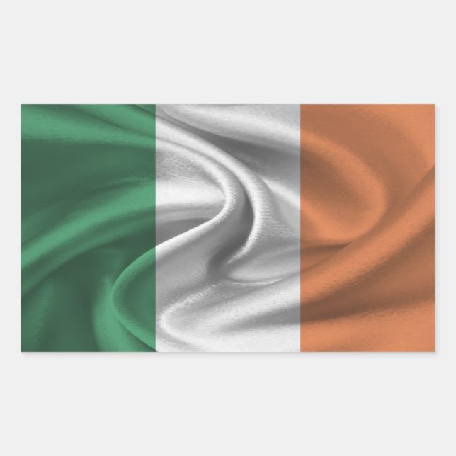 Sticker Rectangulaire Drapeau irlandais (Devant)