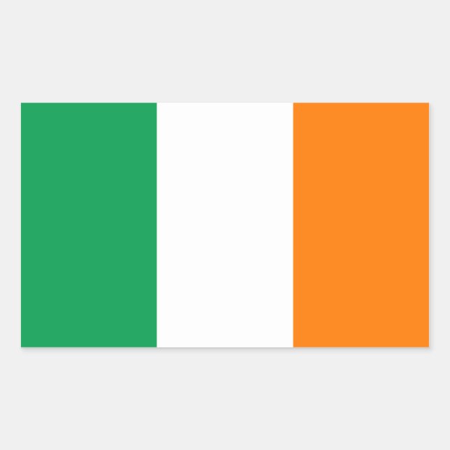 Sticker Rectangulaire Drapeau irlandais (Devant)