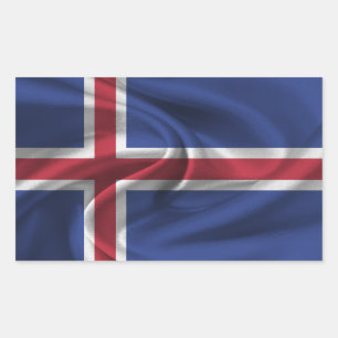 Sticker Rectangulaire Drapeau Islande