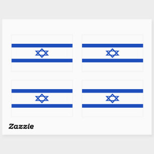 Sticker Rectangulaire Drapeau Israël