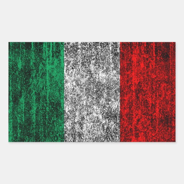 Sticker Rectangulaire drapeau italie (Devant)