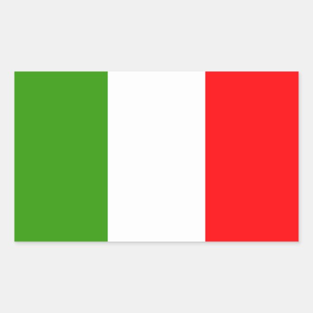 Sticker Rectangulaire Drapeau italien (Devant)