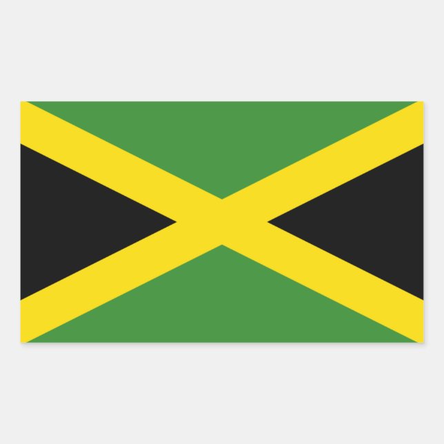 Sticker Rectangulaire Drapeau jamaïcain (Devant)