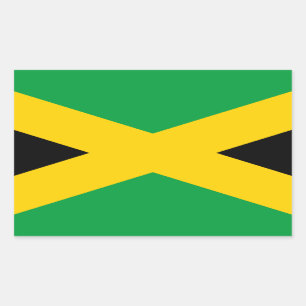 Sticker Rectangulaire Drapeau jamaïcain - Drapeau jamaïcain