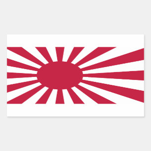 Sticker Rectangulaire Drapeau japonais impérial de la marine QUATRE