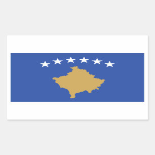 Sticker Rectangulaire Drapeau Kosovo/Kosovo