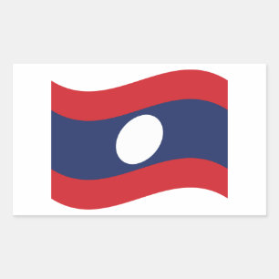 Sticker Rectangulaire Drapeau Laos