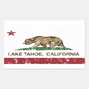 Sticker Rectangulaire Drapeau le lac Tahoe de République de la