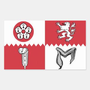 Sticker Rectangulaire Drapeau Leicestershire Leicester province d'Anglet
