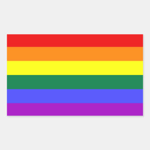 Sticker Rectangulaire Drapeau LGBT QUATRE