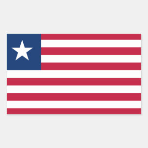 Sticker Rectangulaire Drapeau libérien, Drapeau du Libéria
