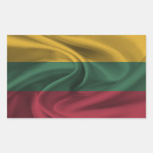 Sticker Rectangulaire Drapeau Lituanie