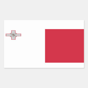 Sticker Rectangulaire Drapeau maltais, Drapeau de Malte