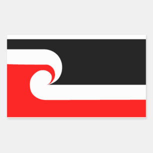Sticker Rectangulaire Drapeau Maori