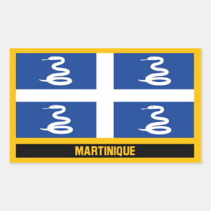 Sticker Rectangulaire Drapeau Martinique