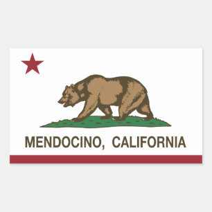 Sticker Rectangulaire Drapeau Mendocino