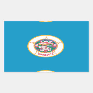 Sticker Rectangulaire Drapeau MINNESOTA -