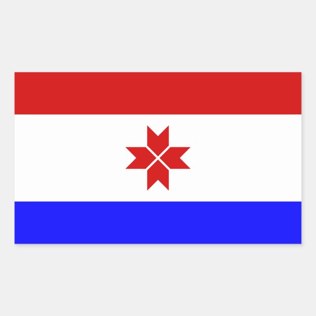 Sticker Rectangulaire Drapeau Mordovia (Devant)