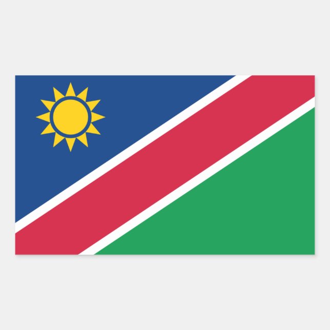 Sticker Rectangulaire Drapeau namibien, Drapeau de Namibie (Devant)
