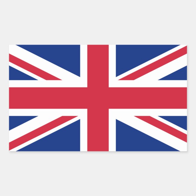 Sticker Rectangulaire Drapeau national britannique (Devant)