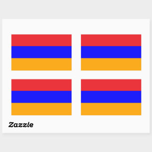 Sticker Rectangulaire Drapeau national d'Arménie