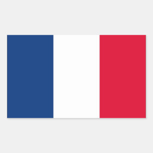Sticker Rectangulaire Drapeau national de la France FOUR