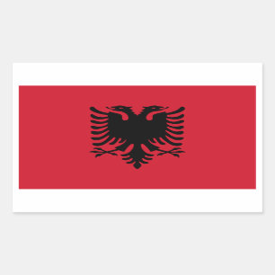 Sticker Rectangulaire Drapeau national de l'Albanie