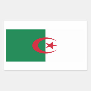 Sticker Rectangulaire Drapeau national de l'Algérie