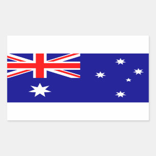 Sticker Rectangulaire Drapeau national de l'Australie FOUR