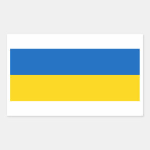 Sticker Rectangulaire Drapeau national de l'Ukraine FOUR