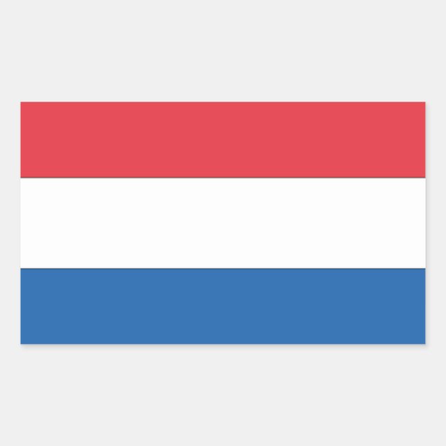Sticker Rectangulaire Drapeau national de quatre Pays-Bas (Devant)