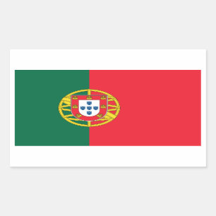 Sticker Rectangulaire Drapeau national de QUATRE Portugal
