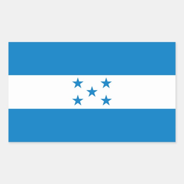 Sticker Rectangulaire Drapeau national du Honduras (Devant)