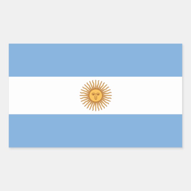 Sticker Rectangulaire Drapeau national FOUR Argentine (Devant)