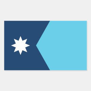 Sticker Rectangulaire drapeau neuf de l'état du Minnesota symbole USA Am