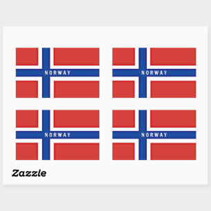 Sticker Rectangulaire Drapeau norvégien